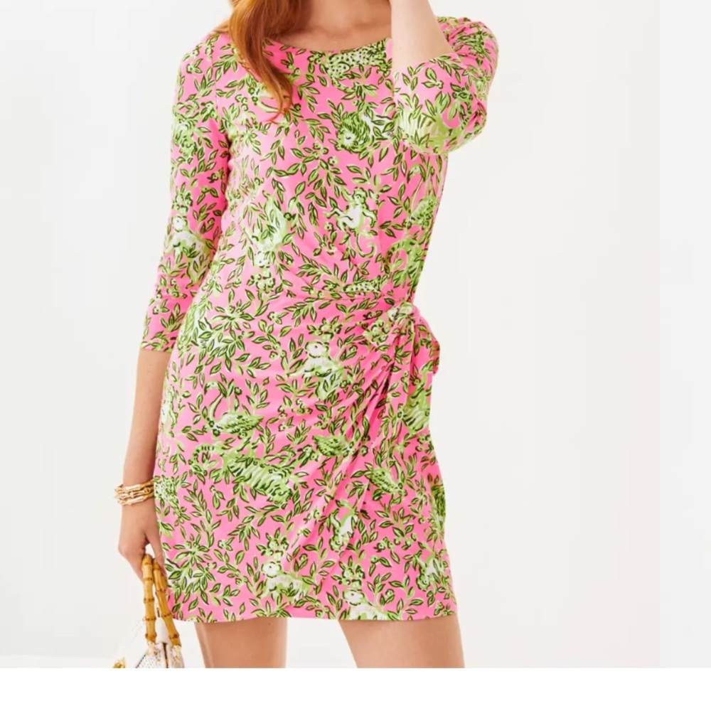 Lilly Pulitzer Blaise Romper-Dress Rousseau Pink Mane Character Energy-NWT Inpac
